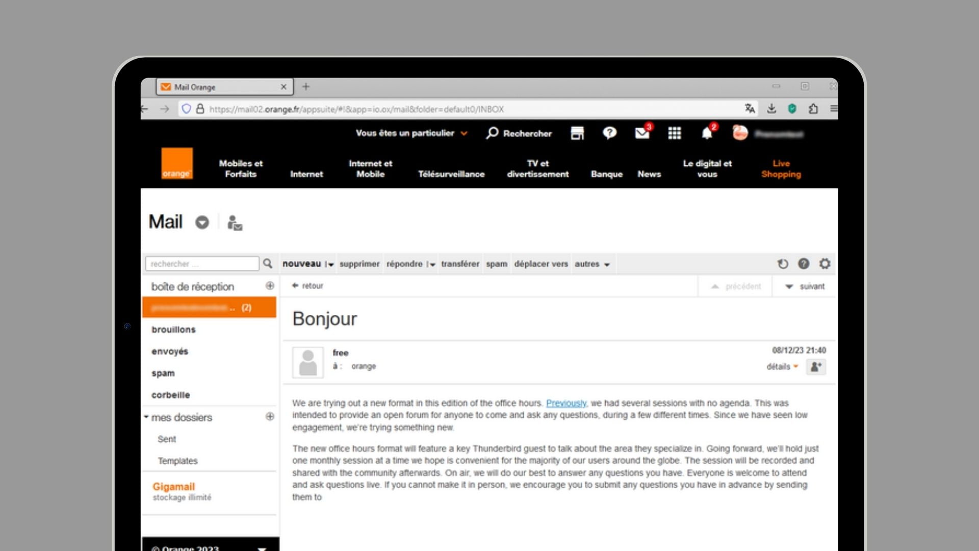 Emailing sans nous