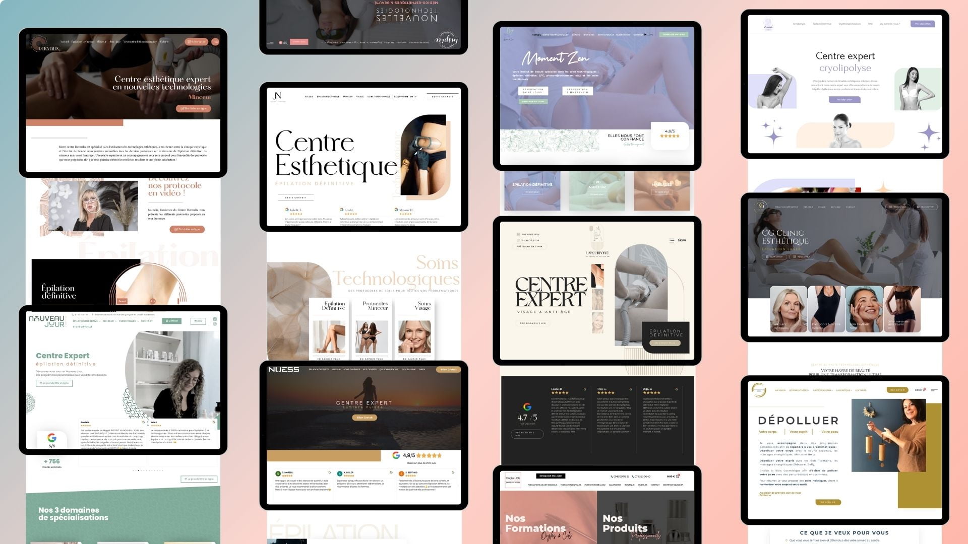Beauty - Contenu pour étapes de ce qu on fait site web
